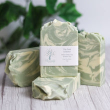 Load image into Gallery viewer, Clay Soap French Green with Kaolin Clay Swirl

