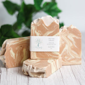 Clay Soap French Pink Clay with Kaolin Clay Swirl